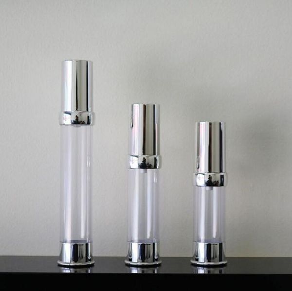 packing bottles 100pcs 15ml 20ml 30ml silver airless bottle plastic lotion with pump for cosmetic packaging
packing bottles 100pcs 15ml 20ml 30ml silver airless bottle plastic lotion with pump for cosmetic packaging