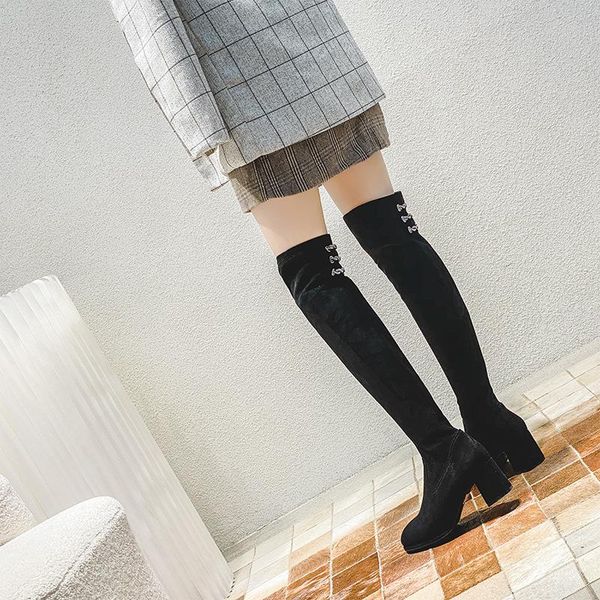 boots knee-high 2021 autumn/winter velvet retro classic high woman shoes knee, Black
boots knee-high 2021 autumn/winter velvet retro classic high woman shoes knee, Black