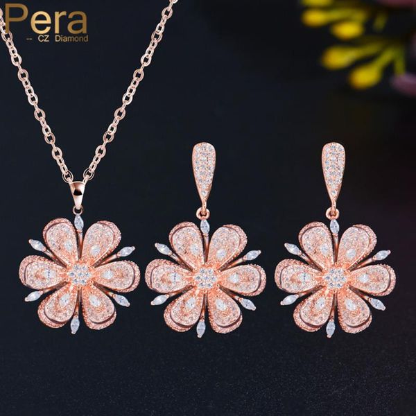 earrings & necklace pera 585 rose gold micro full cz zircon pave setting big 3d flower pendant and set for women prom jewelry j437, Silver
earrings & necklace pera 585 rose gold micro full cz zircon pave setting big 3d flower pendant and set for women prom jewelry j437, Silver