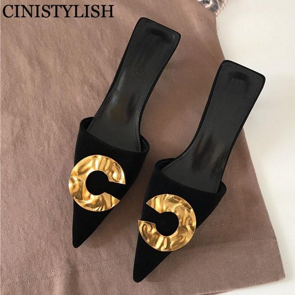 women luxury slippers fashion metal buckle brand 2021 mules pointed toe slip on low heel dress shoes outdoor slides, Black
women luxury slippers fashion metal buckle brand 2021 mules pointed toe slip on low heel dress shoes outdoor slides, Black