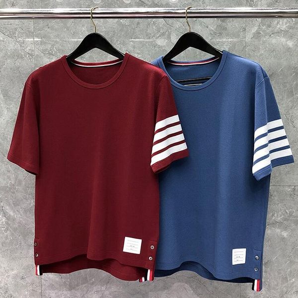 t shirt fashion tb thom brand t-shirt men women short sleeve casual clothing summer blue red o-neck cotton shirts ins, White;black
t shirt fashion tb thom brand t-shirt men women short sleeve casual clothing summer blue red o-neck cotton shirts ins, White;black