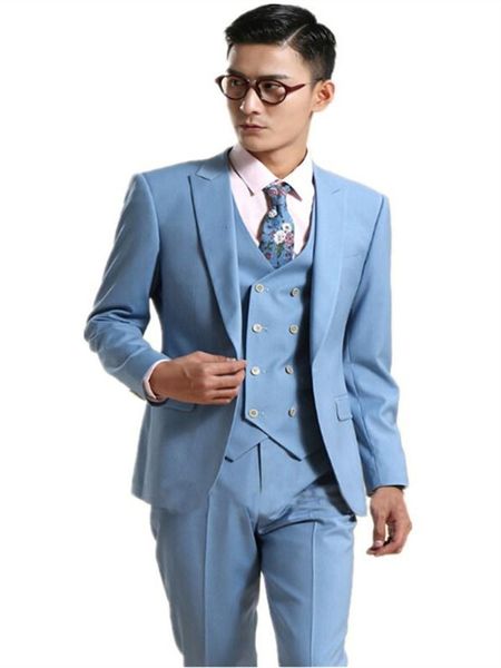 men's suits & blazers classic male smolking suit groom thin and culinary evening man man's blue light wedding, White;black
men's suits & blazers classic male smolking suit groom thin and culinary evening man man's blue light wedding, White;black