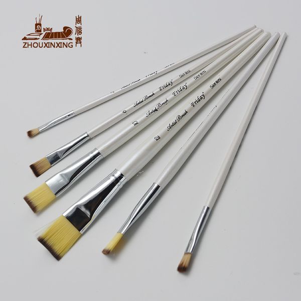 6 pcs/Set Painting Brush Oil Paint two color Nylon Water Color Painting Brush Acrylics Art for Supplies Drawing Painting Tools, Default color
6 pcs/Set Painting Brush Oil Paint two color Nylon Water Color Painting Brush Acrylics Art for Supplies Drawing Painting Tools, Default color