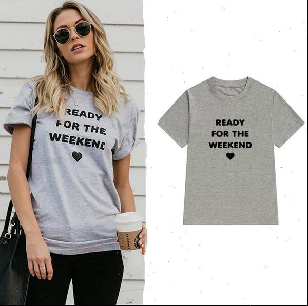 women t shirts ready for the week letters tshirt cotton casual funny shirt yong girl tee hipster tumblr ins, White
women t shirts ready for the week letters tshirt cotton casual funny shirt yong girl tee hipster tumblr ins, White