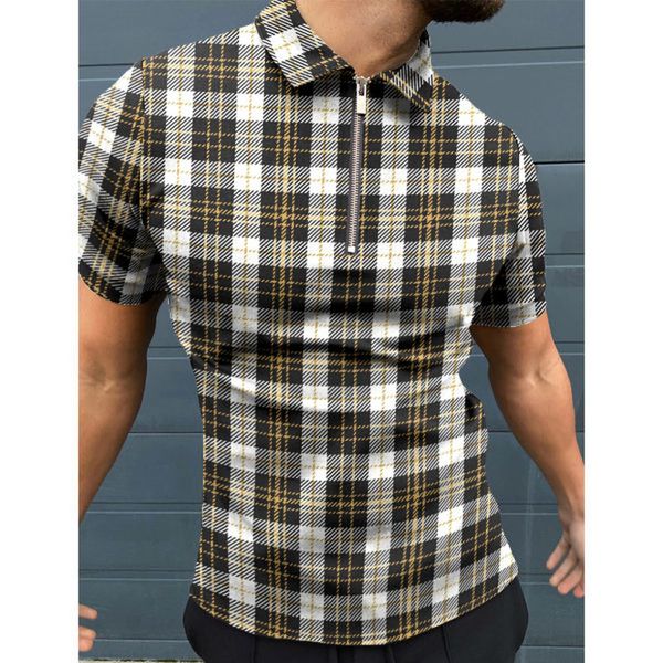 famous pattern men's zipper polo shirt comfortable breathable fashionable cool daily travel work party, White;black
famous pattern men's zipper polo shirt comfortable breathable fashionable cool daily travel work party, White;black