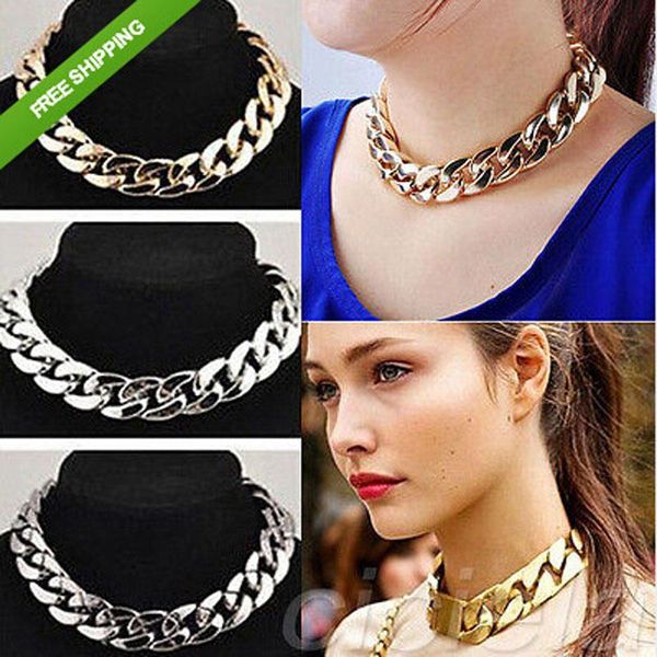 chains european and american exaggerated thick chain concise temperament ccp short necklace female accessories foreign trade ac, Silver
chains european and american exaggerated thick chain concise temperament ccp short necklace female accessories foreign trade ac, Silver