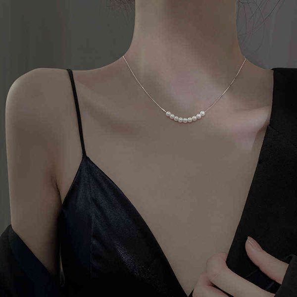 black angel new simple 925 sterling silver pearl necklace versatile fashion temperament clavicle chain women jewelry party gifts
black angel new simple 925 sterling silver pearl necklace versatile fashion temperament clavicle chain women jewelry party gifts