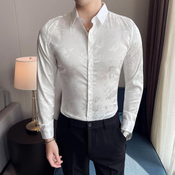 men's casual shirts autumn chemise homme fashion 2021 long sleeve shirt men slim fit luxury digital print for all match prom tuxedo, White;black
men's casual shirts autumn chemise homme fashion 2021 long sleeve shirt men slim fit luxury digital print for all match prom tuxedo, White;black
