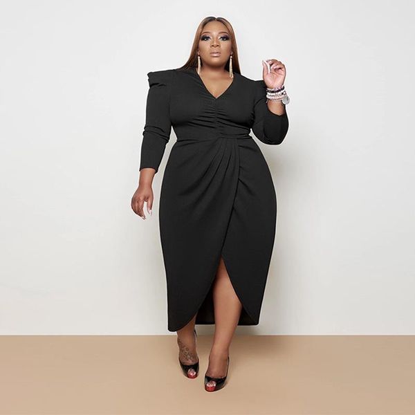 casual dresses 4xl plus size african dress for women slim long sleeve solid color elegant africa clothing, Black;gray
casual dresses 4xl plus size african dress for women slim long sleeve solid color elegant africa clothing, Black;gray