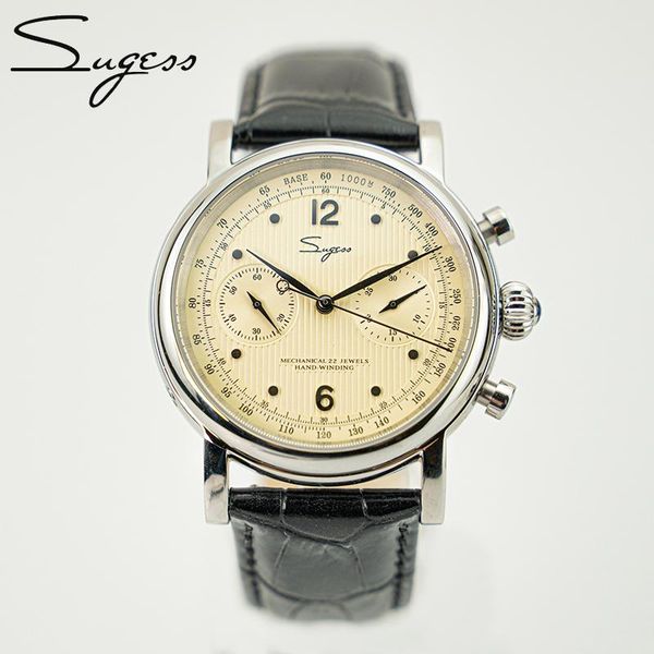 sugess seagull movement chronograph st1901 mens watches 1963 40mm vintage sapphire mechanical watch for men wristwatches, Slivery;brown
sugess seagull movement chronograph st1901 mens watches 1963 40mm vintage sapphire mechanical watch for men wristwatches, Slivery;brown
