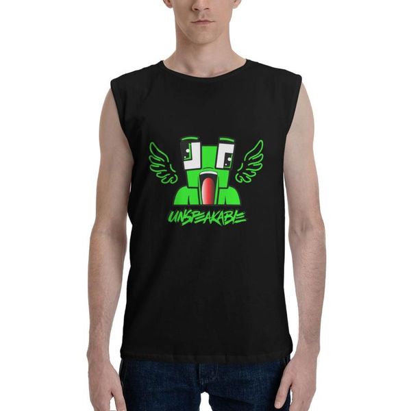 men' tank unspeakable sleeveless gym fitness training clothes mens summer casual printed t shirt, White;black
men' tank unspeakable sleeveless gym fitness training clothes mens summer casual printed t shirt, White;black