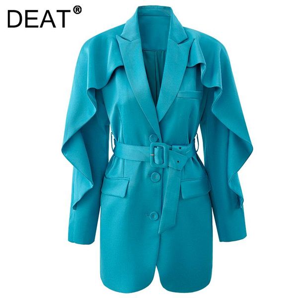 women's suits & blazers deat 2021 spring and autumn fashion casual long sleeve with adjustable belt to decorate blue blazer coat women, White;black
women's suits & blazers deat 2021 spring and autumn fashion casual long sleeve with adjustable belt to decorate blue blazer coat women, White;black