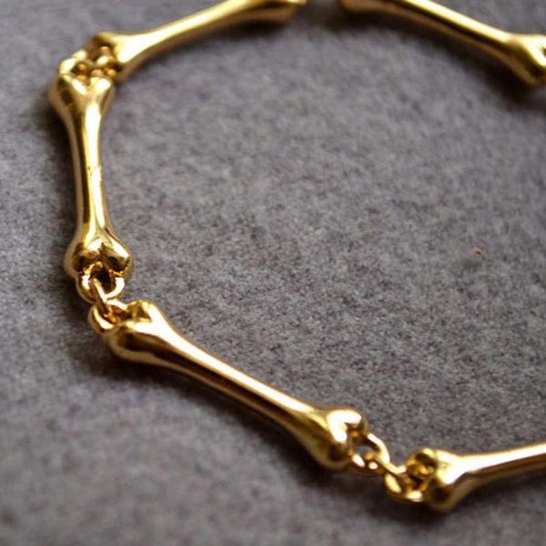 link, chain fashion cool rock punk gothic metal bone bracelet bangle jan88, Black
link, chain fashion cool rock punk gothic metal bone bracelet bangle jan88, Black