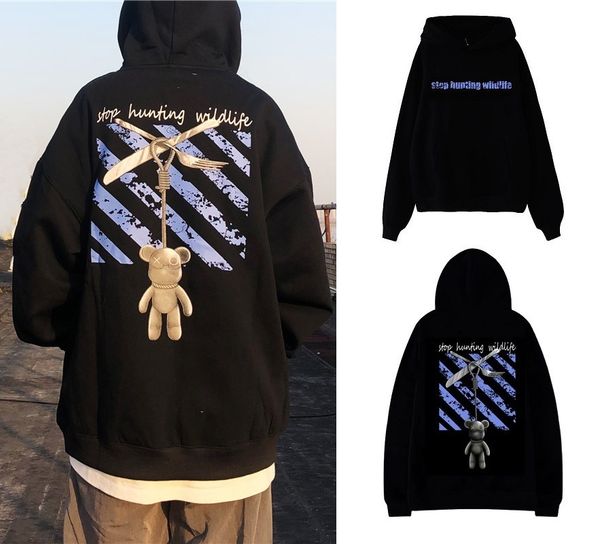 fashion fleece hoodies high street dark hanging puppet bear loose hooded sweater boyfriend style couple add veet hoodie, Black
fashion fleece hoodies high street dark hanging puppet bear loose hooded sweater boyfriend style couple add veet hoodie, Black