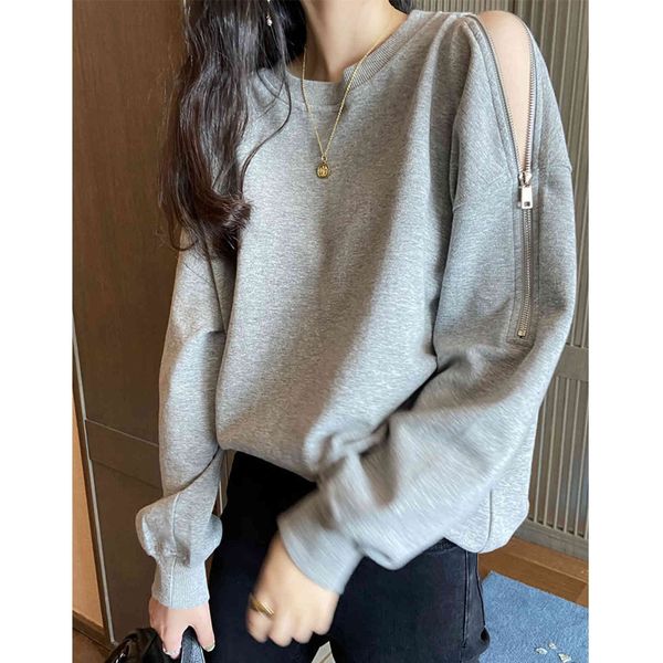 women's hoodies & sweatshirts nomikuma women sweatshirt korean zipper strapless long sleeve jumper causal o-neck pullover 6d370 pnyw, Black
women's hoodies & sweatshirts nomikuma women sweatshirt korean zipper strapless long sleeve jumper causal o-neck pullover 6d370 pnyw, Black