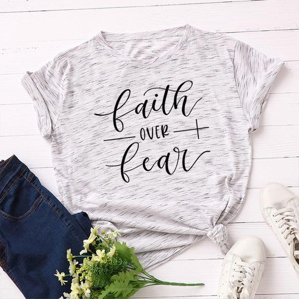 women's t-shirt faith over fear graphic tees for women cotton short sleeve tee woman t-shirts female shirt summer gray clothes black t, White
women's t-shirt faith over fear graphic tees for women cotton short sleeve tee woman t-shirts female shirt summer gray clothes black t, White