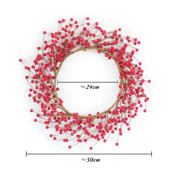 45cm hang garland xmas decoration party home christmas ornament pine cone wreath red fruit vine prop decorative flowers & wreaths
45cm hang garland xmas decoration party home christmas ornament pine cone wreath red fruit vine prop decorative flowers & wreaths