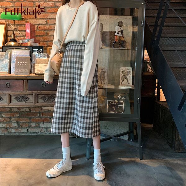 skirts korean wild high-waisted a-line skirts net red long woolen women fashion plaid spring autumn female ins 5723, Black
skirts korean wild high-waisted a-line skirts net red long woolen women fashion plaid spring autumn female ins 5723, Black