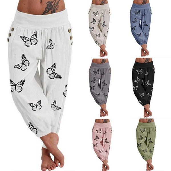women's pants & capris ladies high waist cropped trousers 2021 loose butterfly print casual women pantalones de mujer oversized, Black;white
women's pants & capris ladies high waist cropped trousers 2021 loose butterfly print casual women pantalones de mujer oversized, Black;white
