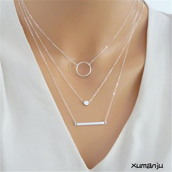 pendant necklaces jewelry personality alloy necklace simple geometric circle fashion versatile female party, Silver
pendant necklaces jewelry personality alloy necklace simple geometric circle fashion versatile female party, Silver