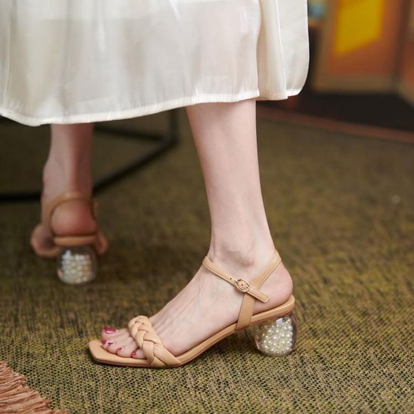 sandals apricot weave design strap women chic fashion simple summer shoes 5cm pearl clear high heels sandalias femmes beige pump, Black
sandals apricot weave design strap women chic fashion simple summer shoes 5cm pearl clear high heels sandalias femmes beige pump, Black