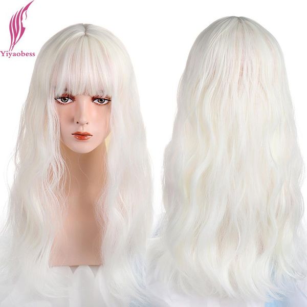 synthetic wigs yiyaobess korean long blonde wig with bangs wavy hair linen grey african american for women pelucas naturales, Black
synthetic wigs yiyaobess korean long blonde wig with bangs wavy hair linen grey african american for women pelucas naturales, Black