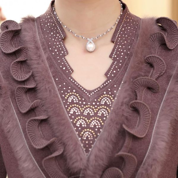 women's sweaters jchb cashmere women sweater female woolen plus size embroidering diamond - studded christmas fur old mother's pul, White;black
women's sweaters jchb cashmere women sweater female woolen plus size embroidering diamond - studded christmas fur old mother's pul, White;black