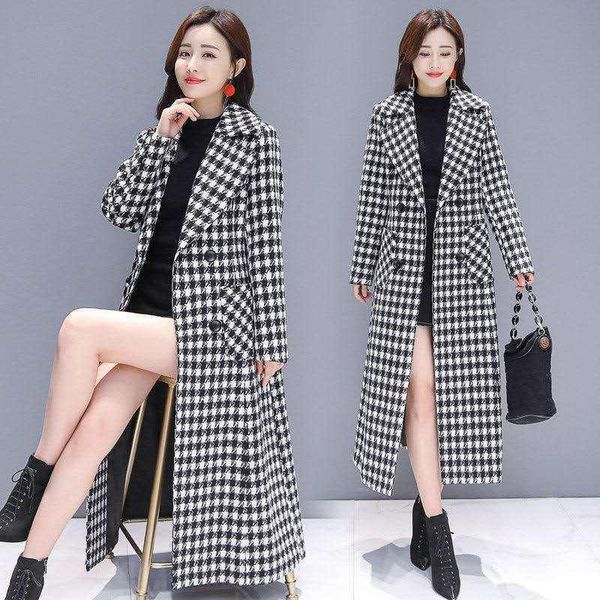 plaid woolen jacket 2021 fashion spring ladies clothing elegant slim long outwear windproof women windbreaker coats abrigo mujer women', Black
plaid woolen jacket 2021 fashion spring ladies clothing elegant slim long outwear windproof women windbreaker coats abrigo mujer women', Black