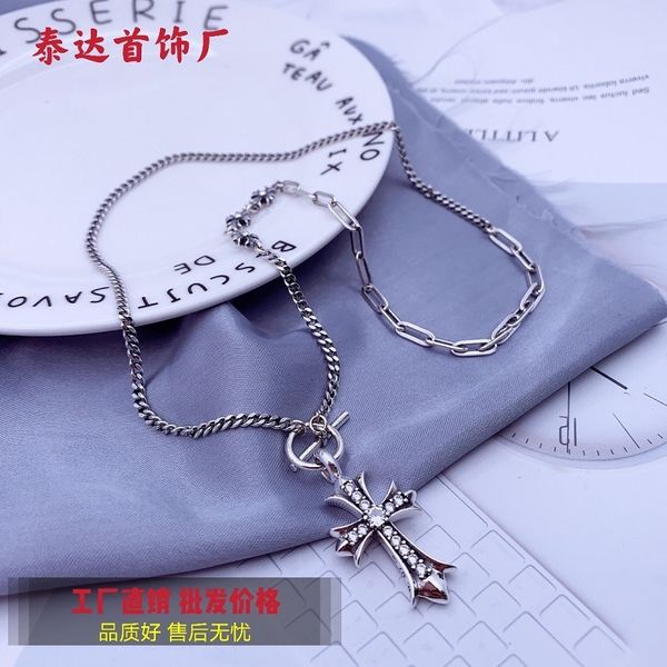 ch kiroro ot buckle splicing set chain diamond inlaid cross six pointed star m-shaped tag pendant s925 sier necklace female, Silver
ch kiroro ot buckle splicing set chain diamond inlaid cross six pointed star m-shaped tag pendant s925 sier necklace female, Silver