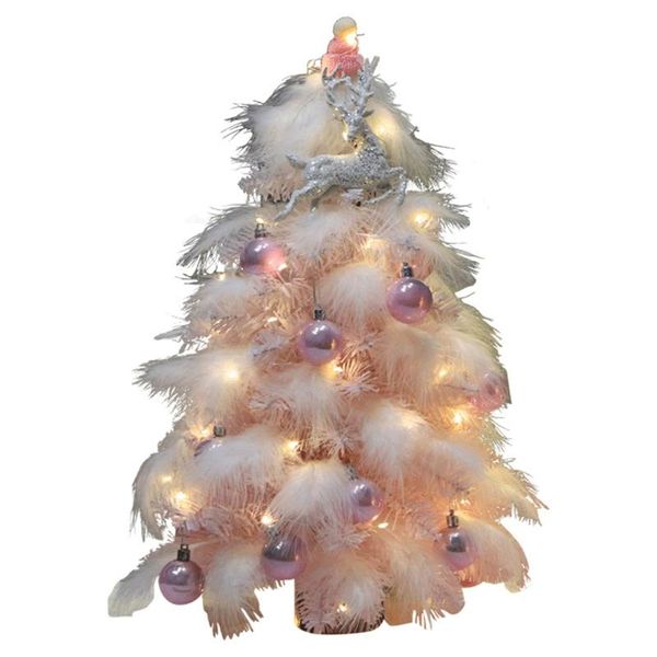 christmas decorations pink feather tree mini table artificial decor 
christmas decorations pink feather tree mini table artificial decor