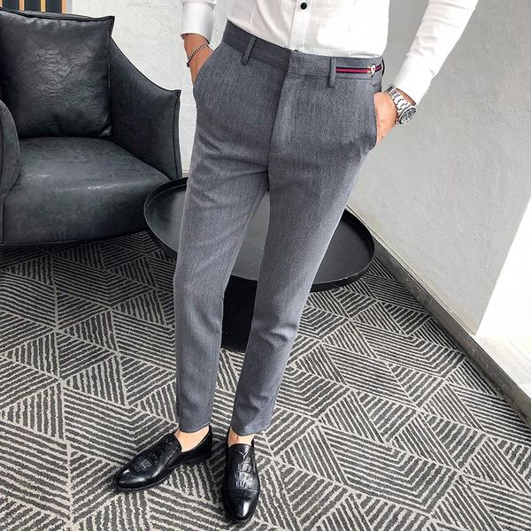 men's suits & blazers dress pants men slim fit fashion black gray 2021 autumn social business casual temperament british wind suit trou, White;black
men's suits & blazers dress pants men slim fit fashion black gray 2021 autumn social business casual temperament british wind suit trou, White;black