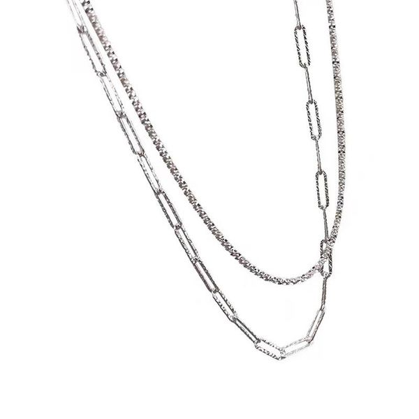 chains korean version simple sparkling double necklaces women's cold wind super flash collarbone chain fashion jewelry in 2021, Silver
chains korean version simple sparkling double necklaces women's cold wind super flash collarbone chain fashion jewelry in 2021, Silver