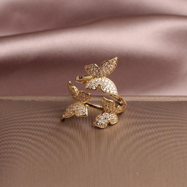 cluster rings shiny side fashion brand jewelry crystal butterfly wedding for women gift style adjustable open engagement, Golden;silver
cluster rings shiny side fashion brand jewelry crystal butterfly wedding for women gift style adjustable open engagement, Golden;silver