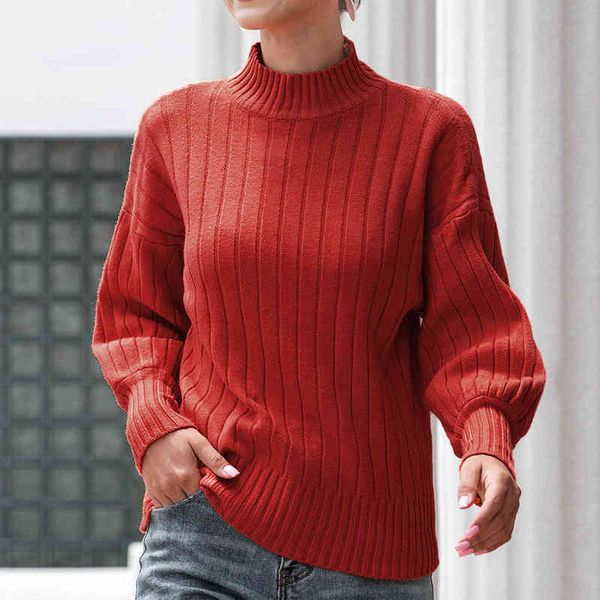 women's sweater pullovers autumn winter fashion knitted jumper turtleneck lantern sleeve stripe sweater women pullovers 210514, White;black
women's sweater pullovers autumn winter fashion knitted jumper turtleneck lantern sleeve stripe sweater women pullovers 210514, White;black