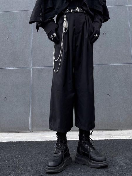men's pants wide leg spring and autumn japanese hong kong style classic simple dark casual loose oversized, Black
men's pants wide leg spring and autumn japanese hong kong style classic simple dark casual loose oversized, Black