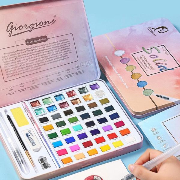 gift sets giorgione 36/48 colors solid watercolor paint set contains 12 metallic pearlescent pigments for painting art supplies
gift sets giorgione 36/48 colors solid watercolor paint set contains 12 metallic pearlescent pigments for painting art supplies