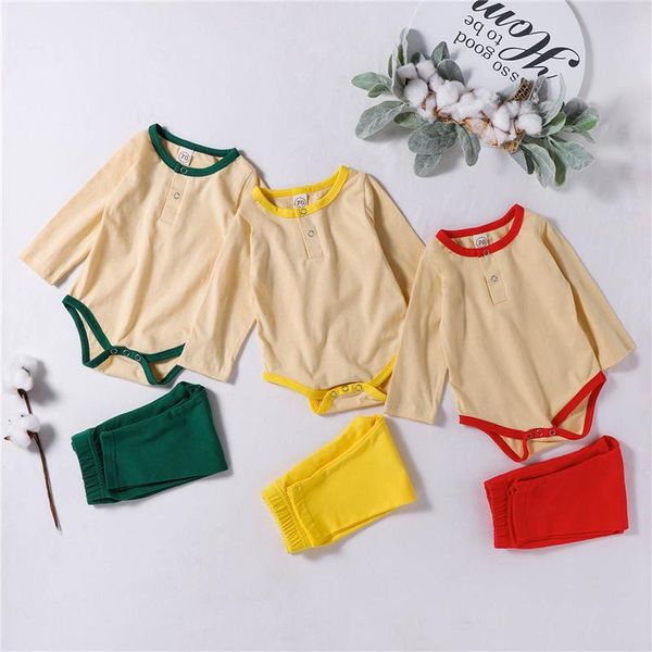 clothing sets baby boy girls fall outfitssets long sleeve button crew neck romper + high waist elastic pants pajamas, White
clothing sets baby boy girls fall outfitssets long sleeve button crew neck romper + high waist elastic pants pajamas, White