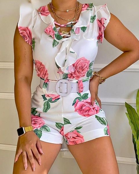 women's tracksuits summer women floral print v neck ruffles design and shorts 2pcs set, Gray
women's tracksuits summer women floral print v neck ruffles design and shorts 2pcs set, Gray