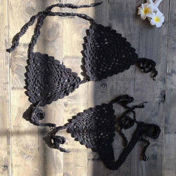 women's swimwear fashion women bikinis knitted crochet swimsuit brazilian 2021 summer solid bathing suit beachwear, White;black
women's swimwear fashion women bikinis knitted crochet swimsuit brazilian 2021 summer solid bathing suit beachwear, White;black