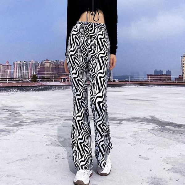 flared pants zebra stripes print skinny fashion women high waist bell-bottom trousers for leisure 2021 women's & capris, Black;white
flared pants zebra stripes print skinny fashion women high waist bell-bottom trousers for leisure 2021 women's & capris, Black;white
