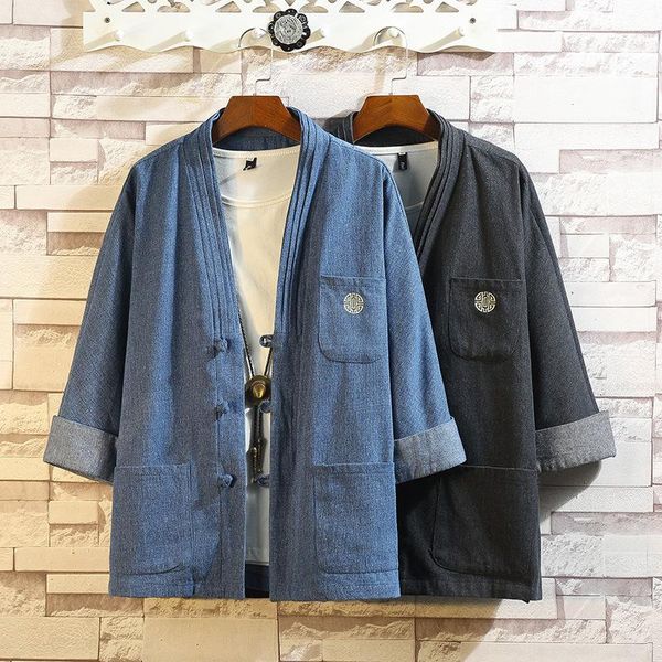 ethnic clothing japanese style kimono haori samurai robes gown chinese hanfu cardigan jackets fashion retro qipao denim coats casual bl, Red
ethnic clothing japanese style kimono haori samurai robes gown chinese hanfu cardigan jackets fashion retro qipao denim coats casual bl, Red