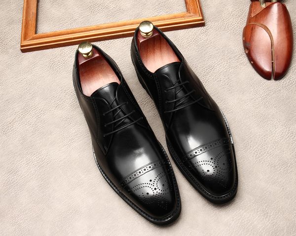 fashion men formal dress shoes wedding office brogue male oxfords shoes genuine leather black party lace up shoes autumn spring
fashion men formal dress shoes wedding office brogue male oxfords shoes genuine leather black party lace up shoes autumn spring