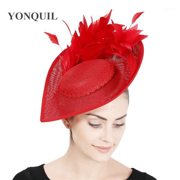 fashion ladies red bridal derby pillbox hat with feather flower imitation sinamay lace women wedding hair accessories syf7451
fashion ladies red bridal derby pillbox hat with feather flower imitation sinamay lace women wedding hair accessories syf7451