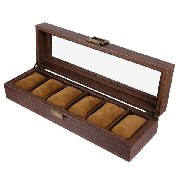 watch boxes & cases 1pc wooden storage case display packing box (brown), Black;blue
watch boxes & cases 1pc wooden storage case display packing box (brown), Black;blue