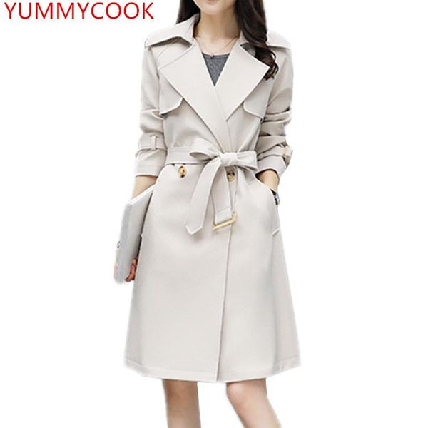 women's trench coats 2021 autumn fashion medium length lapel windbreaker female slim was thin temperament jacket clothing a513, Tan;black
women's trench coats 2021 autumn fashion medium length lapel windbreaker female slim was thin temperament jacket clothing a513, Tan;black
