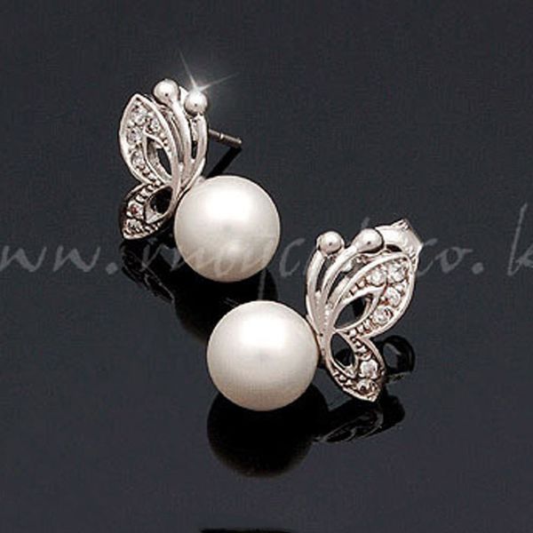 e7 korea butterfly pearl earrings trinkets, Golden
e7 korea butterfly pearl earrings trinkets, Golden