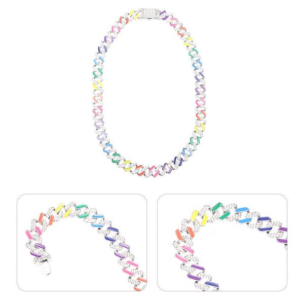 charm bracelets stylish neck pendant zinc alloy clavicle chain cuban rhinestone necklace, Golden;silver
charm bracelets stylish neck pendant zinc alloy clavicle chain cuban rhinestone necklace, Golden;silver