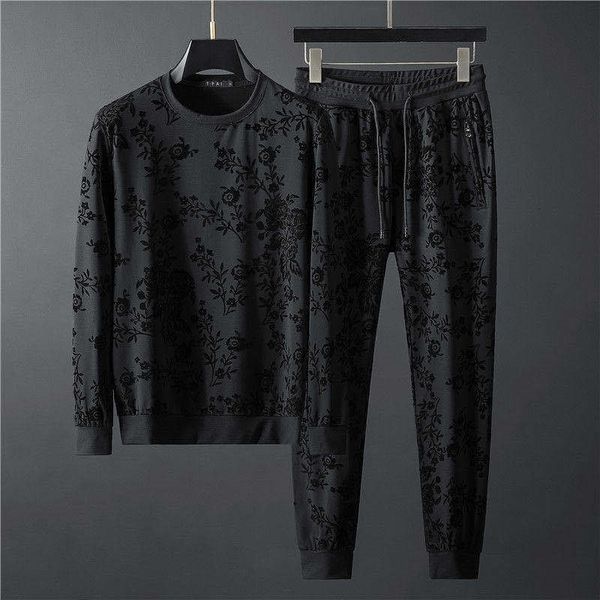 2020 autumn new personality simple jacquard crew neck long sleeve vests pants two-piece men's suit, Gray
2020 autumn new personality simple jacquard crew neck long sleeve vests pants two-piece men's suit, Gray