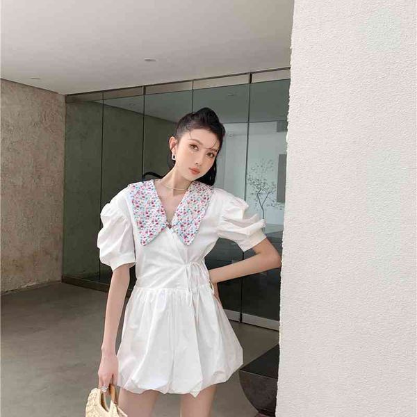 casual dresses puff sleeve summer white women short ball gown floral demountable collar korean fashion lace up p2zy, Black;gray
casual dresses puff sleeve summer white women short ball gown floral demountable collar korean fashion lace up p2zy, Black;gray