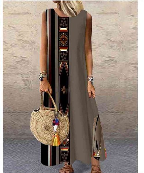 sundress summer casual elegant womens dresses o neck loose sleeveless printed long maxi women-clothing, Black;gray
sundress summer casual elegant womens dresses o neck loose sleeveless printed long maxi women-clothing, Black;gray